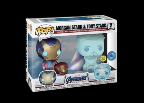 Funko Pop! Marvel Avengers Endgame Morgan Stark and Tony Stark Pop In A Box Exclusive (Glow) 2-Pack