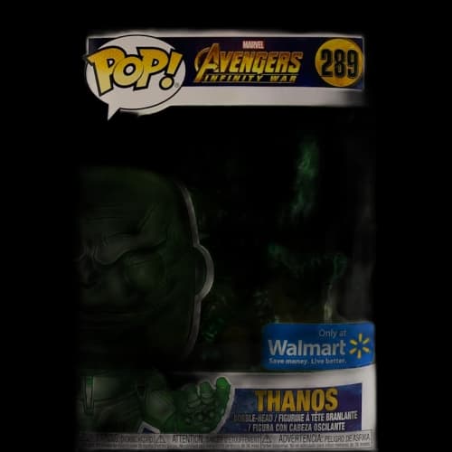 Funko Pop! Marvel Avengers Infinity War Thanos Green Chrome Walmart Exclusive Bobble-Head Figure #289
