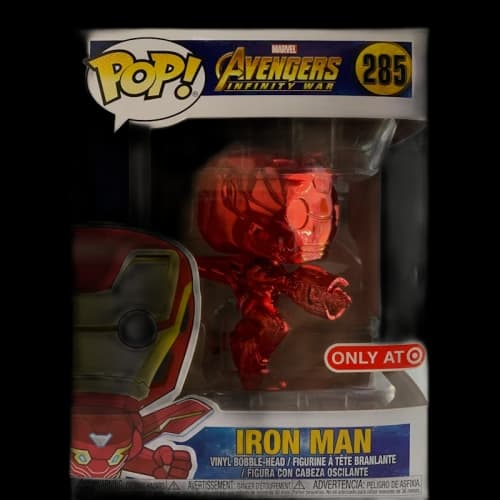 Funko Pop! Marvel Avengers Infinity Wars Iron Man Red Chrome Target Exclusive Bobble-Head Figure #285