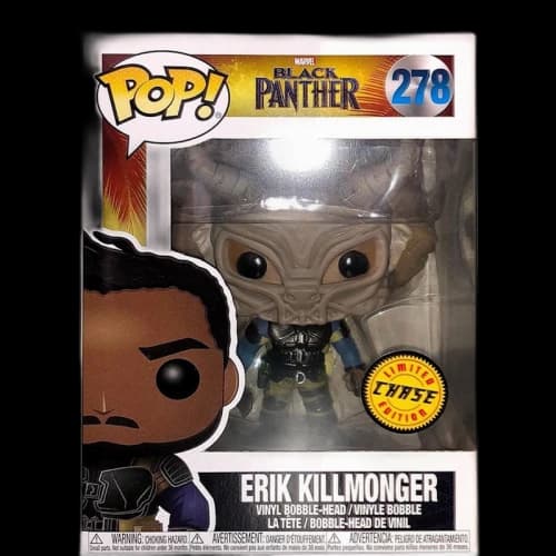 Funko Pop! Marvel Black Panther Erik Killmonger (Chase) Bobble-Head Figure #278