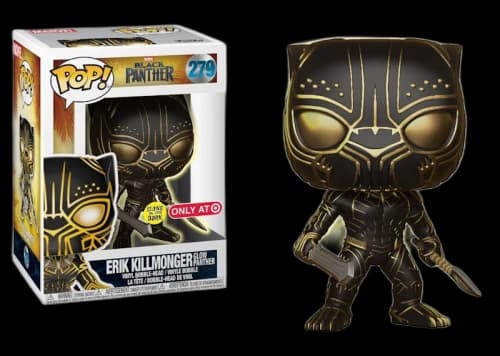 Funko Pop! Marvel Black Panther Erik Killmonger Glow Panther GITD Target Exclusive Figure #279