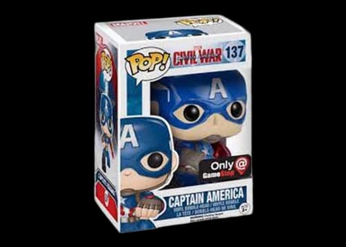 Funko Pop! Marvel Captain America Civil War Captain America with Shield GameStop Exclusive Bobble-Head #137