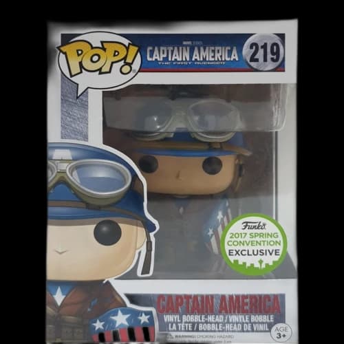 Funko Pop! Marvel Captain America The First Avenger Captain America Spring Convention Exclusive Bobble-Head Figure #219