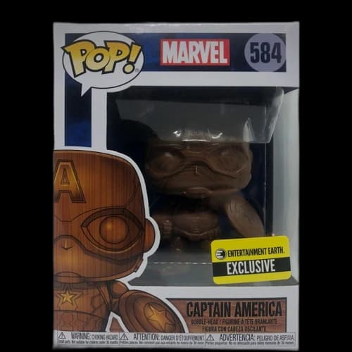 Funko Pop! Marvel Captain America (Wood) Entertainment Earth Exclusive Figure #584