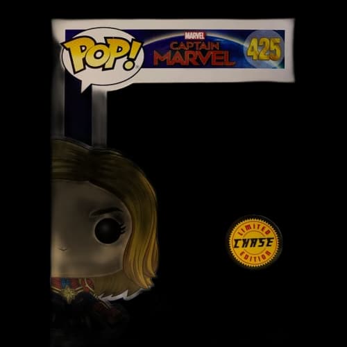 Funko Pop! Marvel Captain Marvel Chase Edition Bobble-Head Figure #425