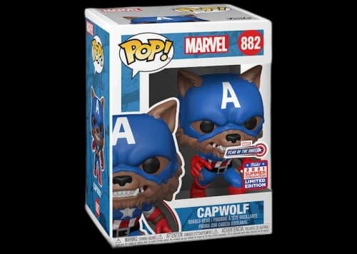 Funko Pop! Marvel Capwolf 2021 Marvel Year Of The Shield Summer Convention Exclusive Figure #882