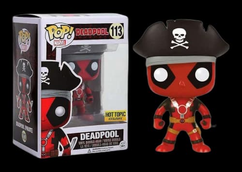 Funko Pop! Marvel Deadpool Pirate Hot Topic Exclusive Bobble-Head #113