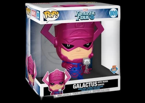 Funko Pop! Marvel Fantastic Four Galactus with Silver Surfer Metallic Jumbo Sized PX Exclusive Bobble-Head #809
