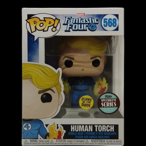 Funko Pop! Marvel Fantastic Four Human Torch (Glow) Funko Specialty Series Bobble-Head Figure #568