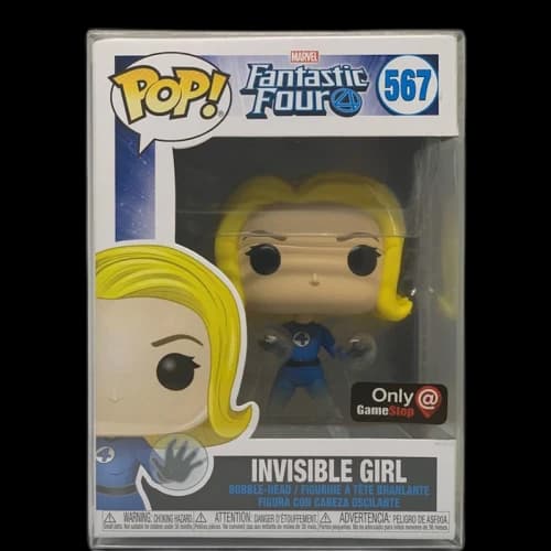 Funko Pop! Marvel Fantastic Four Invisible Girl GameStop Exclusive Bobble-Head Figure #567