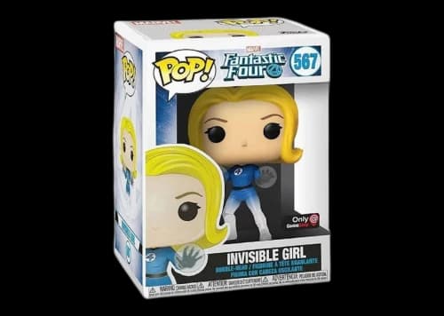 Funko Pop! Marvel Fantastic Four Invisible Girl Translucent GameStop Exclusive Bobble-Head #567