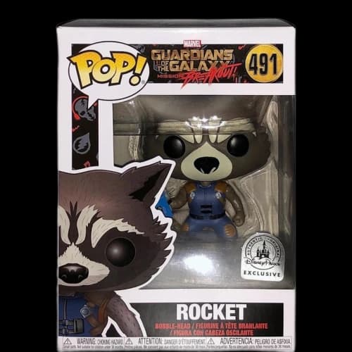 Funko Pop! Marvel Guardians of the Galaxy Mission Breakout Rocket Disney Perks Exclusive Bobble-Head Figure #491