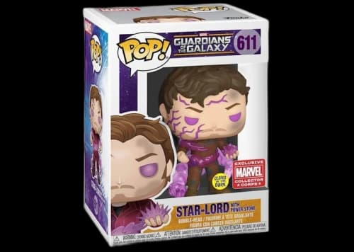 Funko Pop! Marvel Guardians of the Galaxy Star-Lord with Power Stone (Glow) Marvel Collectors Corp Figure #611