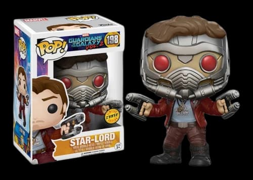 Funko Pop! Marvel Guardians of the Galaxy Vol. 2 Star-Lord (Chase) Bobble-Head #198