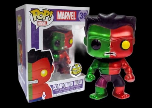 Funko Pop! Marvel Hulk (Compound) (Metallic) Toy Anxiety Exclusive Bobble-Head Figure #39