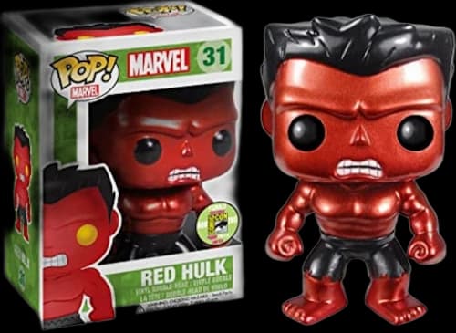 Funko Pop! Marvel Hulk (Red) (Metallic) SDCC Figure #31