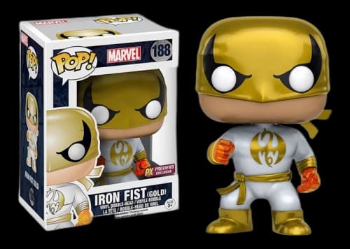Funko Pop! Marvel Iron Fist (Gold) PX Previews Exclusive Bobble-Head #188