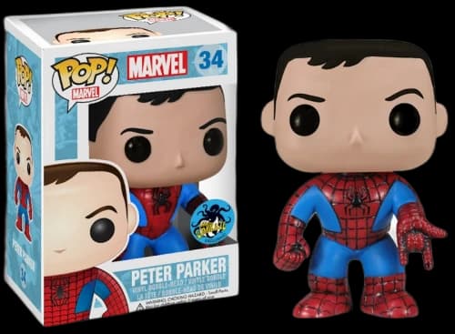 Funko Pop! Marvel Peter Parker Comikaze Exclusive Bobble-Head Figure #34