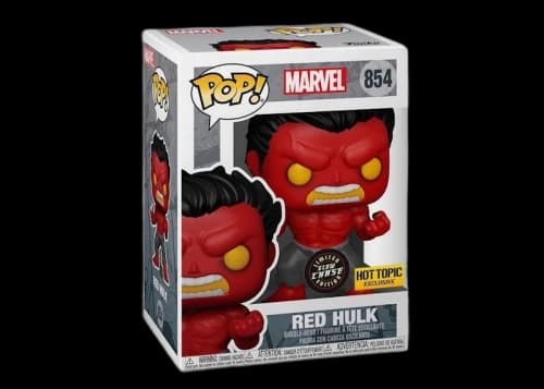 Funko Pop! Marvel Red Hulk (Chase Glow) Hot Topic Exclusive Figure #854