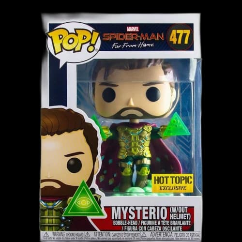 Funko Pop! Marvel Spider-Man Far From Home Mysterio (w/out helmet) Hot Topic Exclusive Bobble-Head Figure #477