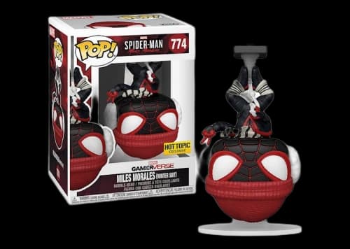 Funko Pop! Marvel Spider-Man Miles Morales Winter Suit Upside Down Hot Topic Exclusive Figure #774
