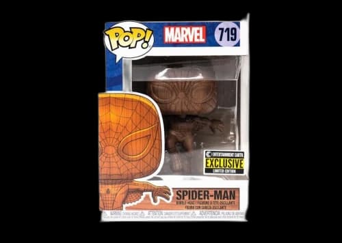Funko Pop! Marvel Spider-Man Wood Deco Entertainment Earth Exclusive Figure #719