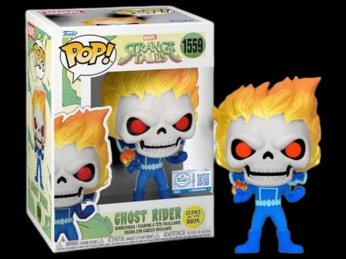 Funko Pop! Marvel: Strange Tales Ghost Rider (Glow)(Entertainment Earth/Sticker) Figure #1559