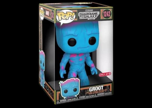 Funko Pop! Marvel Studios Guardians of the Galaxy Volume 3 Blacklight Groot 10 Inch Target Exclusive Figure #1242