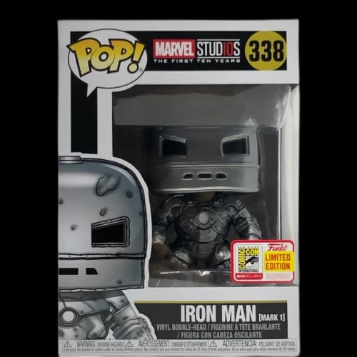 Funko Pop! Marvel Studios Iron Man (Mark I) SDCC Exclusive Bobble-Head Figure #338