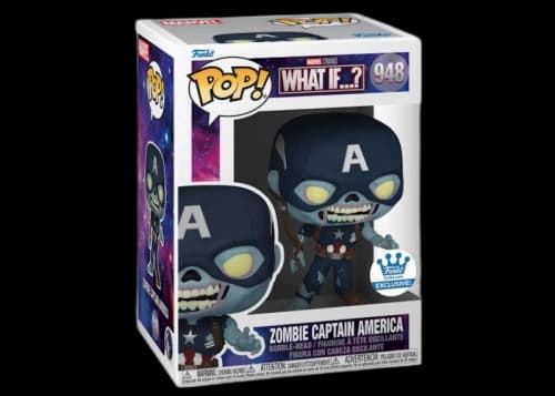 Funko Pop! Marvel Studios What If...? Zombie Captain America Funko Shop Exclusive Figure #948