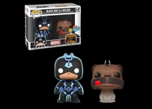 Funko Pop! Marvel Teleporting Lockjaw & Black Bolt Exclusive Two-Pack