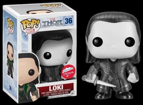 Funko Pop! Marvel Thor The Dark World Loki(Black and White) Fugitive Toys Exclusive Bobble-Head Figure #36