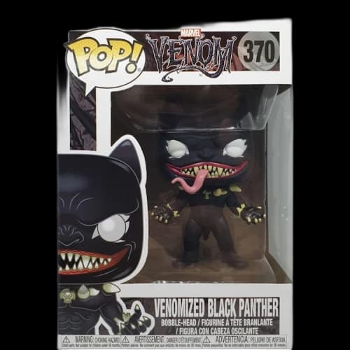 Funko Pop! Marvel Venom Venomized Black Panther Bobble-Head Figure #370