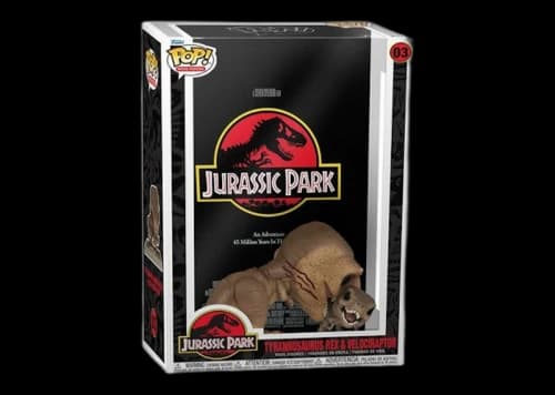 Funko Pop! Movie Poster Jurassic Park Tyrannosaurus Rex & Velociraptor Figure #03