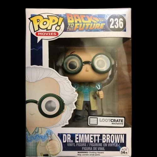 Funko Pop! Movies Back to the Future Dr. Emmet Brown Lootcrate Exclusive Figure #236