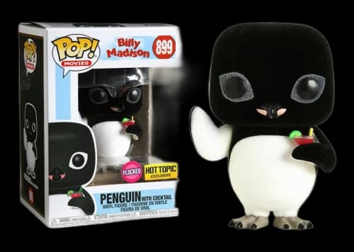 Funko Pop! Movies Billy Madison Penguin with Cocktail (Flocked) Hot Topic Exclusive Figure #899