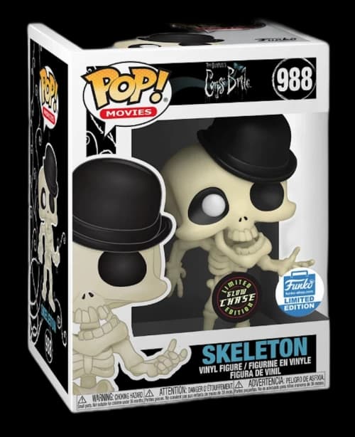 Funko Pop! Movies Corpse Bride Skeleton Glow Chase Funko Shop Exclusive Figure #988