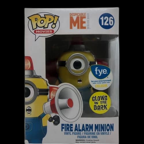 Funko Pop! Movies Despicable Me Fire Alarm Minion (Glow) FYE Exclusive Figure #126