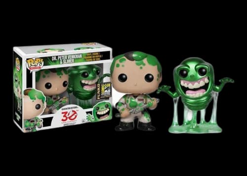 Funko Pop! Movies Ghostbusters Dr. Peter Venkman & Slimer SDCC 2 Pack