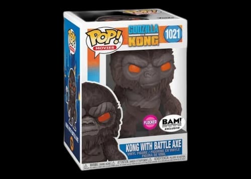 Funko Pop! Movies Godzilla vs Kong Kong with Battle Axe (Flocked) BAM Exclusive Figure #1021