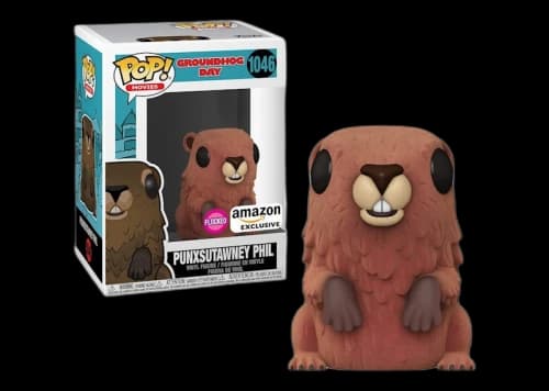 Funko Pop! Movies Groundhog Day Punxsutawney Phil (Flocked) Amazon Exclusive Figure #1046