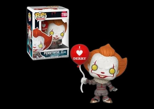 Funko Pop! Movies IT Movie Chapter 2 Pennywise with Balloon I Heart Derry Figure #780