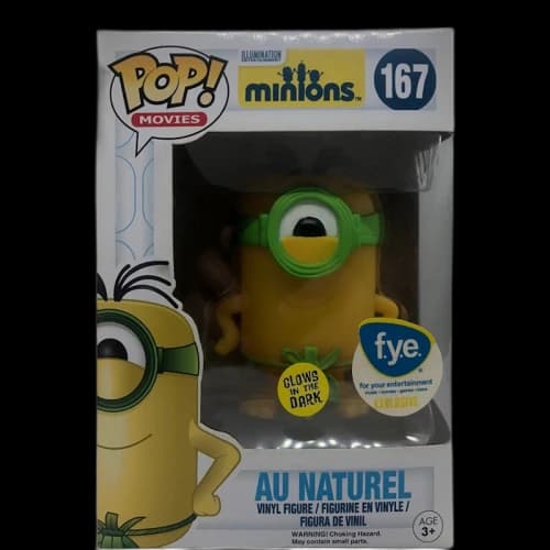Funko Pop! Movies Minions Au Naturel (Glow) FYE Exclusive Figure #167