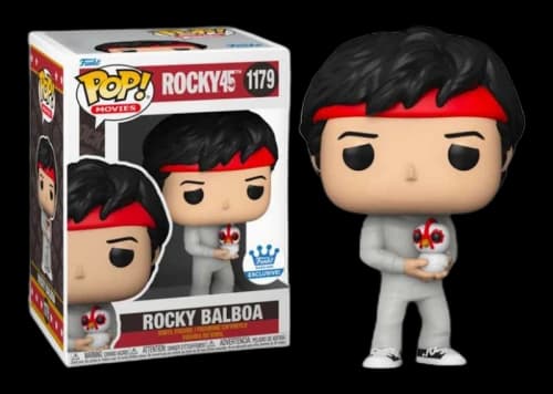 Funko Pop! Movies Rocky 45 Rocky Balboa with Chicken Funko Shop Exclusive Figure #1179