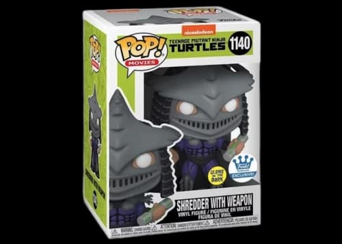 Funko Pop! Movies Teenage Mutant Ninja Turtles Shredder With Weapon GITD Funko Shop Exclusive Figure #1140