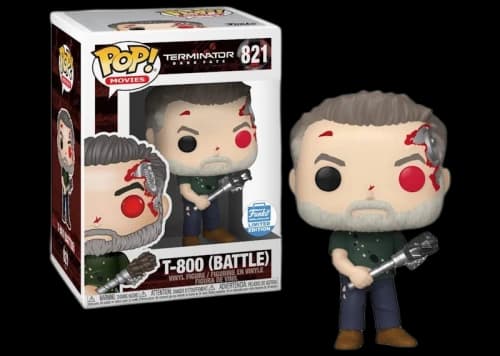 Funko Pop! Movies Terminator Dark Fate T-800 (Battle) Funko Exclusive Figure #821
