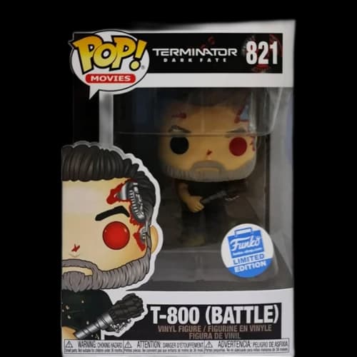 Funko Pop! Movies Terminator Dark Fate T-800 (Battle) Funko Shop Edition Figure #821