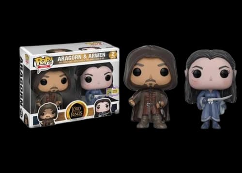 Funko Pop! Movies The Lord of the Rings Aragorn & Arwen SDCC Exclusive 2-Pack