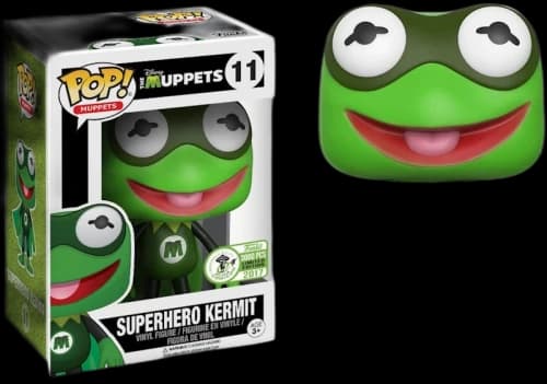 Funko Pop! Movies The Muppets Kermit the Frog (Superhero) Emerald City Comic Con, Funko Shop Exclusive Figure #11