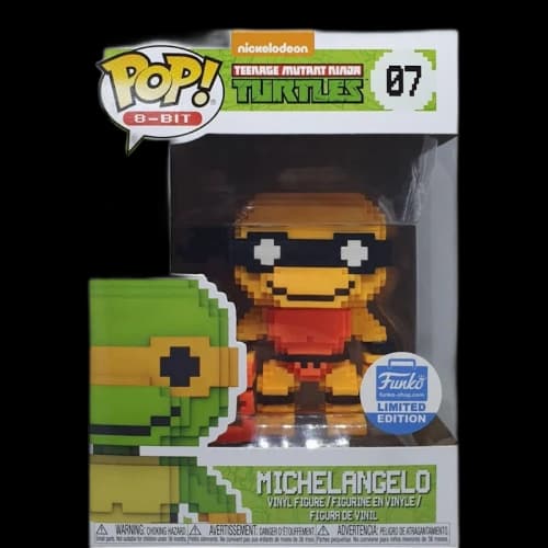 Funko Pop! Nickelodeon 8-Bit Teenage Mutant Ninja Turtles Michelangelo Funko Shop Edition Figure #07